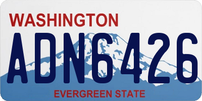 WA license plate ADN6426