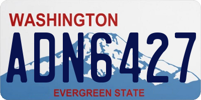 WA license plate ADN6427