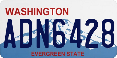 WA license plate ADN6428