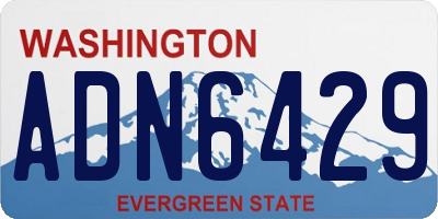 WA license plate ADN6429