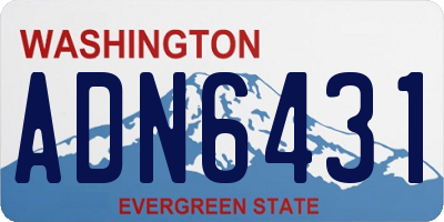 WA license plate ADN6431