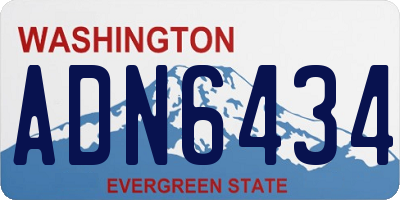 WA license plate ADN6434