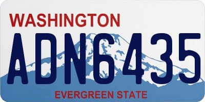 WA license plate ADN6435