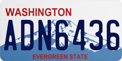 WA license plate ADN6436