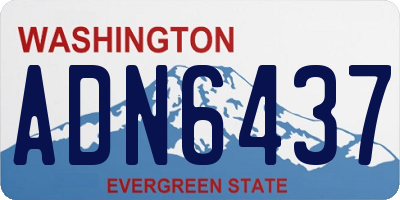 WA license plate ADN6437