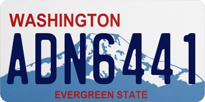 WA license plate ADN6441