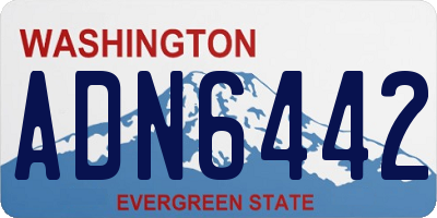 WA license plate ADN6442
