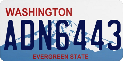 WA license plate ADN6443