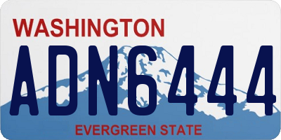 WA license plate ADN6444