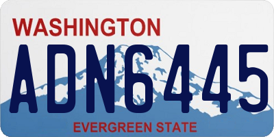 WA license plate ADN6445