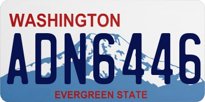 WA license plate ADN6446