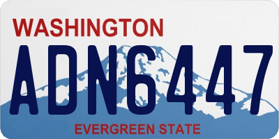 WA license plate ADN6447