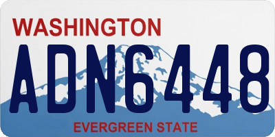 WA license plate ADN6448