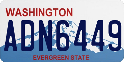 WA license plate ADN6449