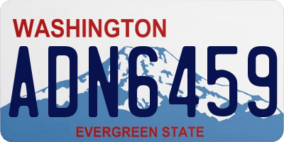WA license plate ADN6459
