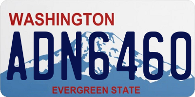 WA license plate ADN6460