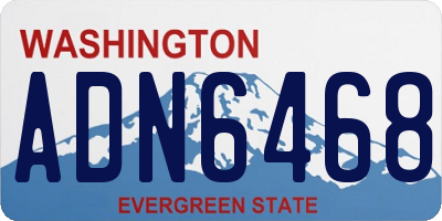 WA license plate ADN6468