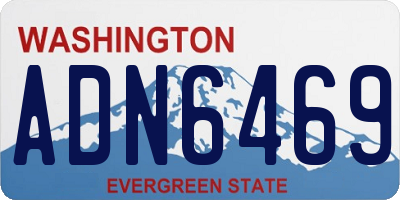WA license plate ADN6469