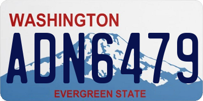 WA license plate ADN6479