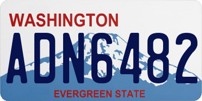 WA license plate ADN6482