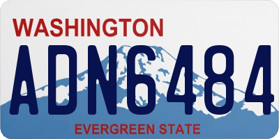 WA license plate ADN6484