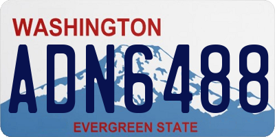 WA license plate ADN6488