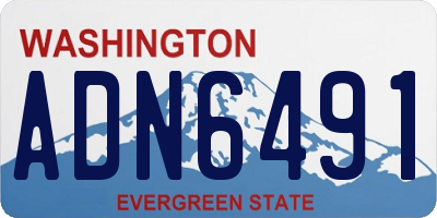 WA license plate ADN6491