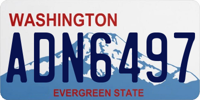 WA license plate ADN6497
