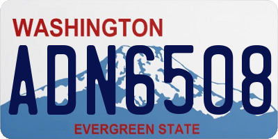 WA license plate ADN6508