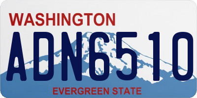 WA license plate ADN6510