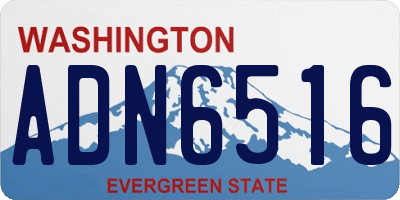 WA license plate ADN6516