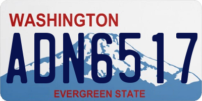 WA license plate ADN6517