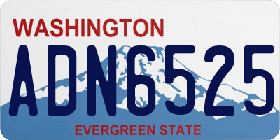 WA license plate ADN6525