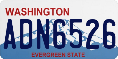 WA license plate ADN6526