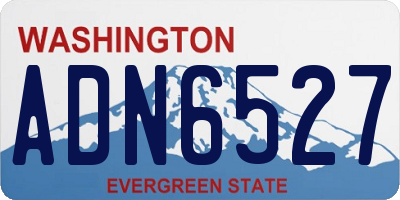 WA license plate ADN6527