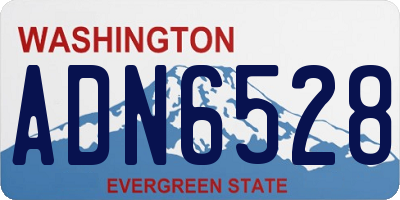 WA license plate ADN6528