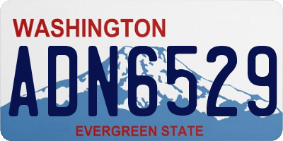 WA license plate ADN6529
