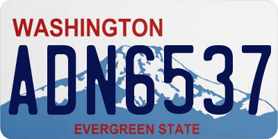 WA license plate ADN6537