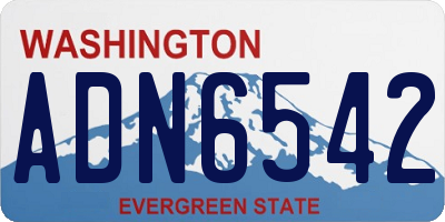 WA license plate ADN6542