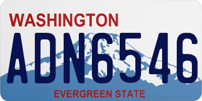 WA license plate ADN6546