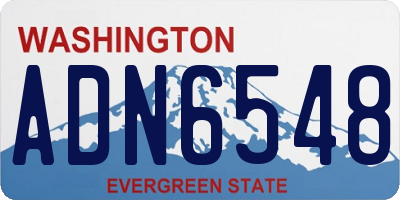 WA license plate ADN6548