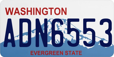WA license plate ADN6553
