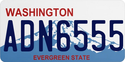 WA license plate ADN6555