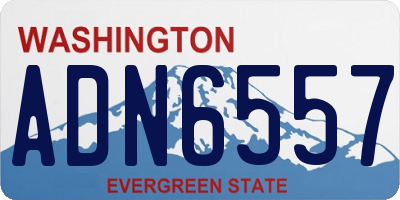 WA license plate ADN6557