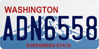 WA license plate ADN6558
