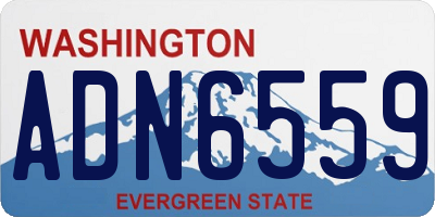 WA license plate ADN6559