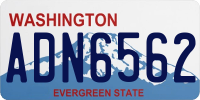 WA license plate ADN6562