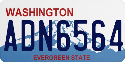WA license plate ADN6564