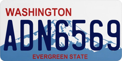 WA license plate ADN6569