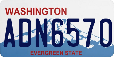 WA license plate ADN6570